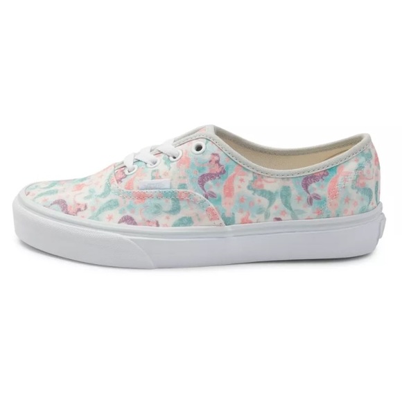 vans authentic mermaid glitter skate shoe